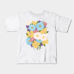 Spring is here, flower bouquet Kids T-Shirt